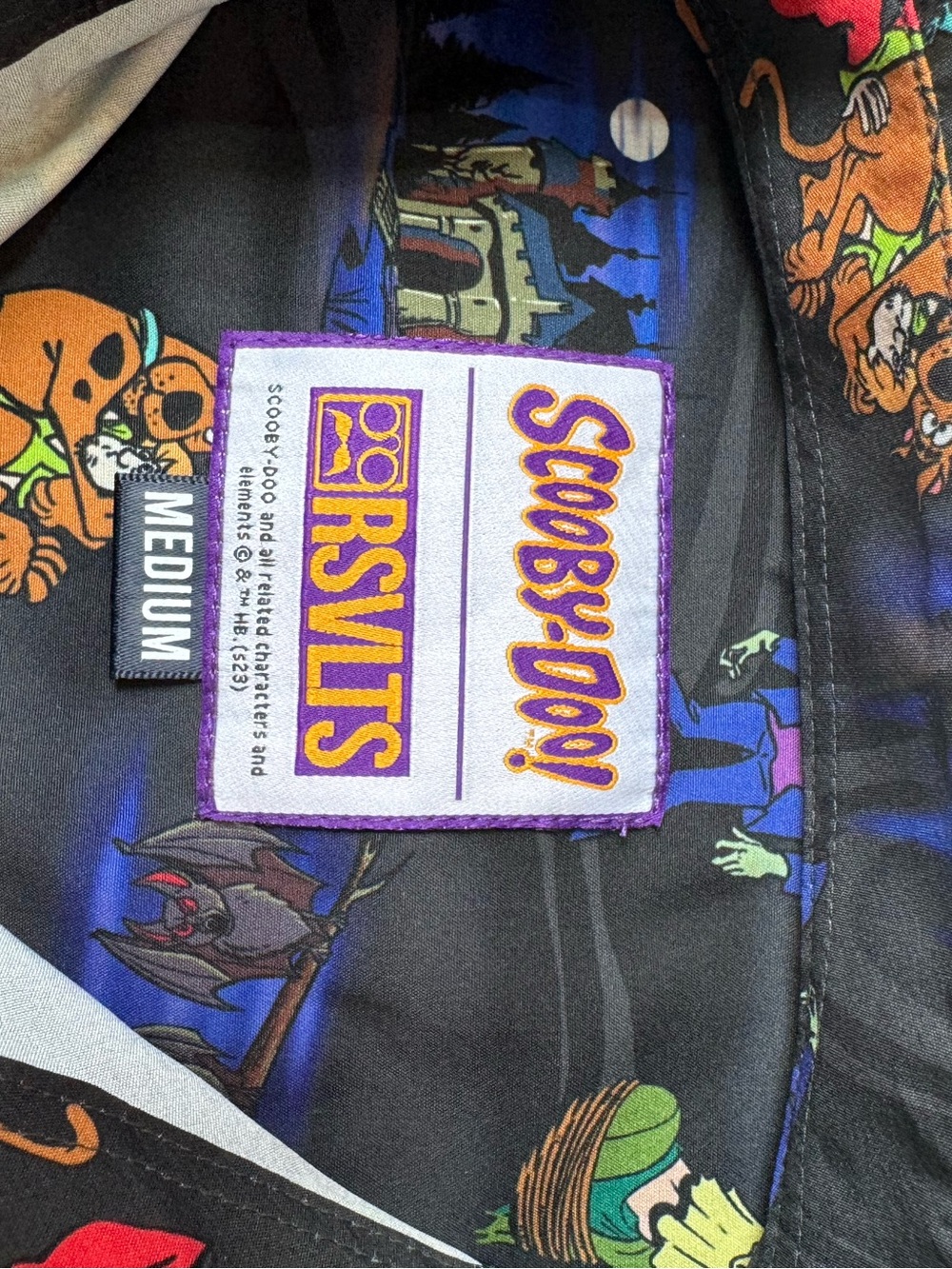 RSVLTS Black Scooby-Doo Character Print Button-Down Shirt - Picture 4 of 4
